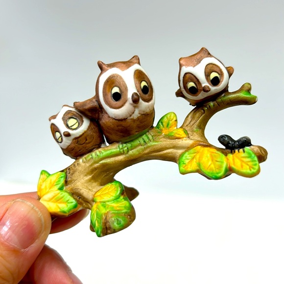 - Vintage 50’s JOSEF ORIGINALS bisque porcelain anthropomorphic owls on a… - Picture 2 of 9